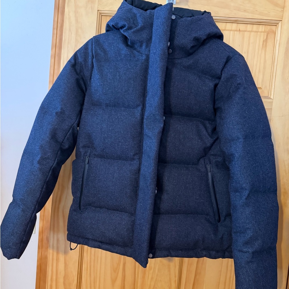 Lululemon Athletica Wunder Puff Jacket Wool Heathered Black Night
